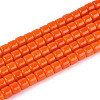 Opaque Solid Color Glass Beads Strands GLAA-N065-4x4mm-C03-1