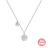 Anti-Tarnish 925 Sterling Silver Spider and Web Pendant Necklaces NG1088-1-1