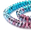 Rainbow Color Electroplate Non-magnetic Synthetic Hematite Beads Strands G-L489-F02-3