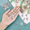 32Pcs 4 Styles Tibetan Style Alloy Connector Charms TIBE-BC0001-03-3