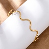 304 Stainless Steel Cuff Bangle for Women BJEW-C076-05G-1