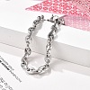 304 Stainless Steel Coffee Bean Chain Bracelets for Women Men BJEW-F488-01P-01-4