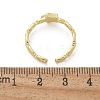 Brass Shell Cuff Rings for Women RJEW-C126-11G-5