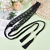 1Pc Cotton and Linen Flower Lace Tassel Waist Belly Belts AJEW-GF0012-32C-4