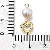 Brass Micro Pave Cubic Zirconia Pendants KK-B132-05G-3