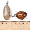 Natural Banded Agate Tumbled Stone Pendants GG-K002-06D-3