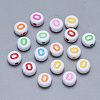 Craft Acrylic Horizontal Hole Letter Beads SACR-S201-11O-1