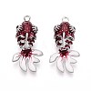 Brass Enamel Pendants KK-T071-27P-02-1