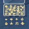 32Pcs 8 Styles Rack Plating Brass Charms KK-FS0001-53-9