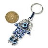 Alloy with Resin Evil Eye Charms Keychains KEYC-JKC00619-02-3