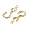 Brass Micro Pave Sky Blue Cubic Zirconia Pendants CU-CBA9CBD-12G-2