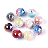 UV Plating Opaque Acrylic Beads SACR-T018-32M-2