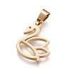 304 Stainless Steel Pendants STAS-I130-07G-2