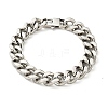 Non-Tarnish 201 Stainless Steel Curb Chain Bracelet Hand Polished for Men Women LS-BJEW-H550-06A-P-1