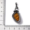 Natural Tiger Eye Pendants G-K338-42AS-05-3