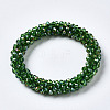 Faceted Transparent Glass Beads Stretch Bracelets LS-BJEW-S144-002C-07-2