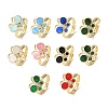 Brass Micro Pave Cubic Zirconia Finger Rings RJEW-C152-01G-2