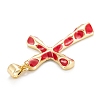 Brass Enamel Pendants KK-M220-06G-D-3