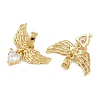 Brass Micro Pave Cubic Zirconia Pendants KK-F908-02G-01-2