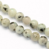 Natural Sesame Jasper/Kiwi Jasper Round Beads Strands G-S168-6mm-1