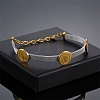 304 Stainless Steel Watch Band Chain Bracelets for Women BJEW-G770-01A-GP-1
