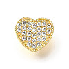 Brass Micro Pave Cubic Zirconia Charms KK-R222-01G-03-1