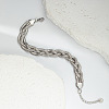 304 Stainless Steel Bracelets for Women BJEW-U012-01P-1