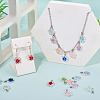 50Pcs Alloy & Glass Pendants PALLOY-TAC0239-7