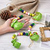 Crafans 4Pcs 4 Style Easter Theme Plastic Hen & Rabbit Pendant Decorations HJEW-CF0001-16B-5