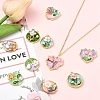 10Pcs 10 Styles Rack Plating Alloy Rhinestone Enamel Pendants ENAM-YW0008-30-4