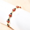 Brass Charm Bracelets for Women BJEW-C107-02G-3