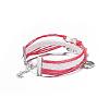 Love Sister & Infinity Leather Multi-strand Bracelets BJEW-BB15539-4