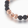 Natural Lava Rock Beaded Stretch Bracelet BJEW-P233-A04-2