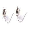 Tarnish Resistant 304 Stainless Steel Earring Settings STAS-O141-01P-1