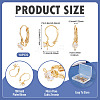 10Pcs Square Brass Micro Pave Clear Cubic Zirconia Leverback Earring Findings KK-TADJ0001-19-4
