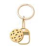 201 Stainless Steel Laser Cut Hollow Paddle Keychains KEYC-H021-02G-1