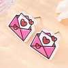 Wood Stud Earrings EJEW-M063-01X-3