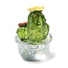 Transparent Resin Simulation Potted Cactus DJEW-F019-02A-2