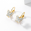 Elegant Butterfly 201 Stainless Steel Hoop Earrings GI3123-5