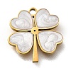 304 Stainless Steel Four Leaf Clover Charms STAS-Q348-14G-01B-1