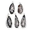 Natural Geode Agate Pendants G-G950-02P-2