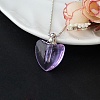 Medium Purple Glass Perfume Bottle Pendant Necklaces PW-WGF3857-07-1