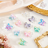 12Pcs 6 Colors UV Plating Transparent Acrylic Beads MACR-PA0001-54-4