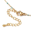 Brass Enamel Cable Chain Necklaces NJEW-JN02920-4
