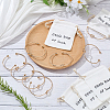 8Pcs Iron Heart Open Cuff Bangle for Women BJEW-WR0001-04A-4