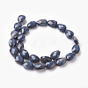 Opaque Solid Color Glass Beads Strands GLAA-E405-02B-D-2