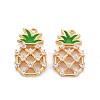 Brass Micro Pave Clear Cubic Zirconia Charms KK-S356-549-NF-1