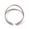 Non-Tarnish 304 Stainless Steel Double Layer Cuff Rings for Women RJEW-G322-01P-3