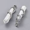 Natural Howlite Big Pointed Pendants G-F696-B14-3