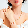 100Pcs 5 Colors Transparent Frosted Spray Painted Acrylic Beads FACR-TA0001-05-8